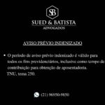 Aviso prévio indenizado conta para aposentadoria?